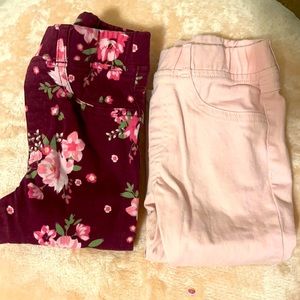 Floral print and pink stretchy pants